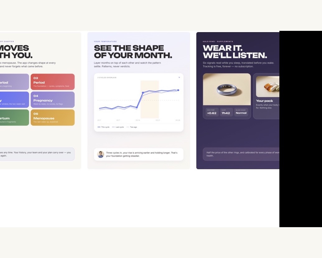 Conceivable product screens